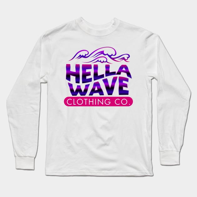 Hella Wave Logo Icon Long Sleeve T-Shirt by HELLA WAVE